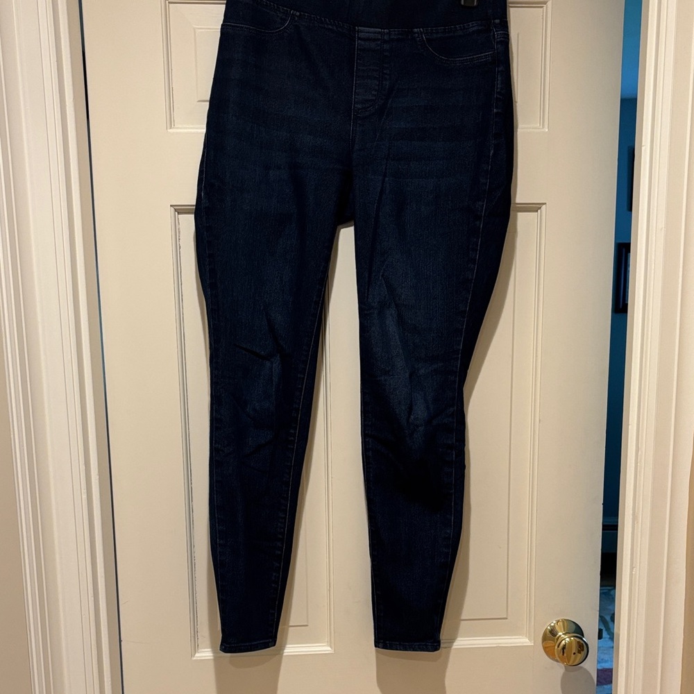 Talbots Deep Indigo Stretch Skinny Pull On Jeans